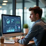 Employee learning new skill at work