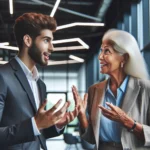 Motivational mentor inspiring student