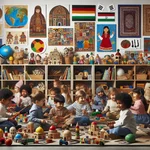 Multicultural early childhood education classroom