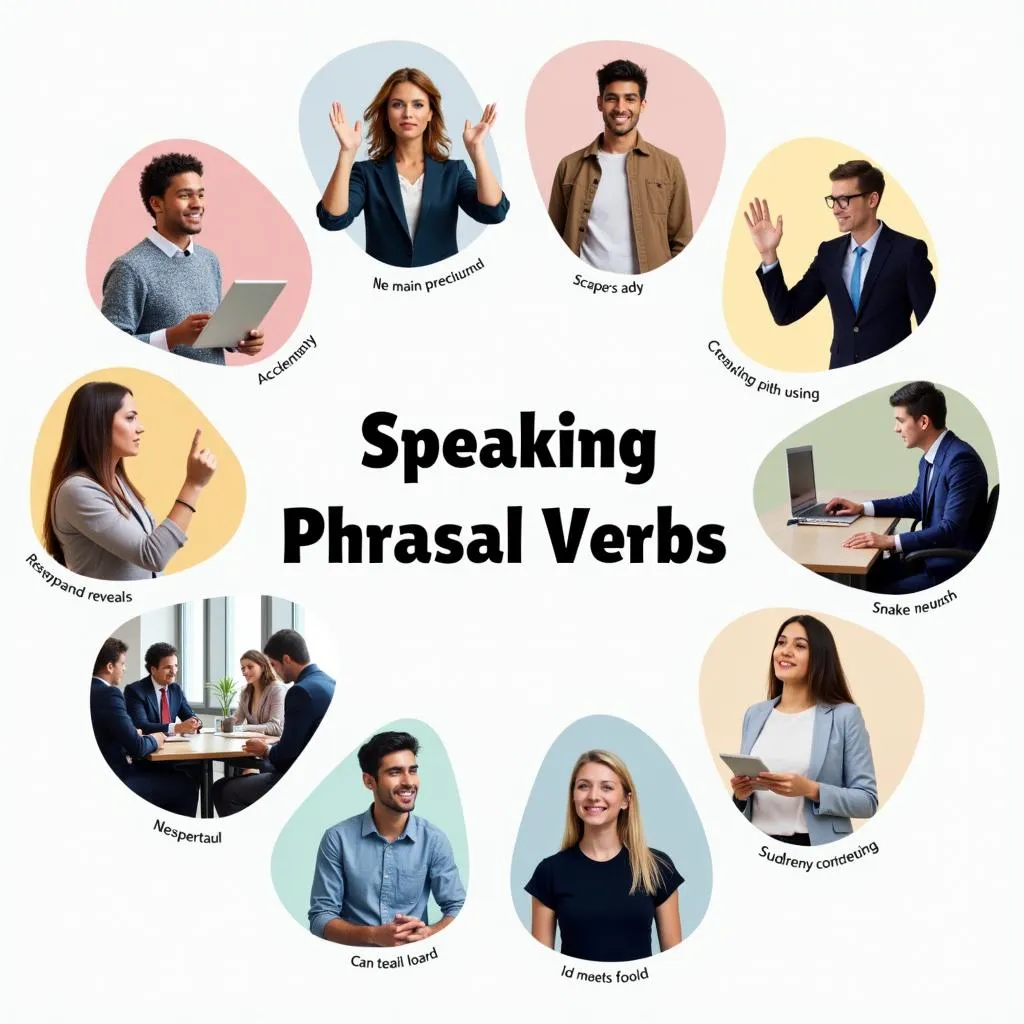 Various phrasal verbs related to speaking