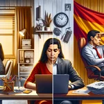 Remote work productivity illustration