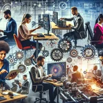 Skilled Workers Using Technology
