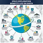 Space exploration benefits for Earth
