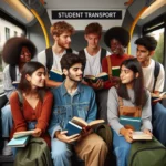 Students using public transport
