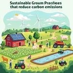 Sustainable farming practices reducing carbon emissions