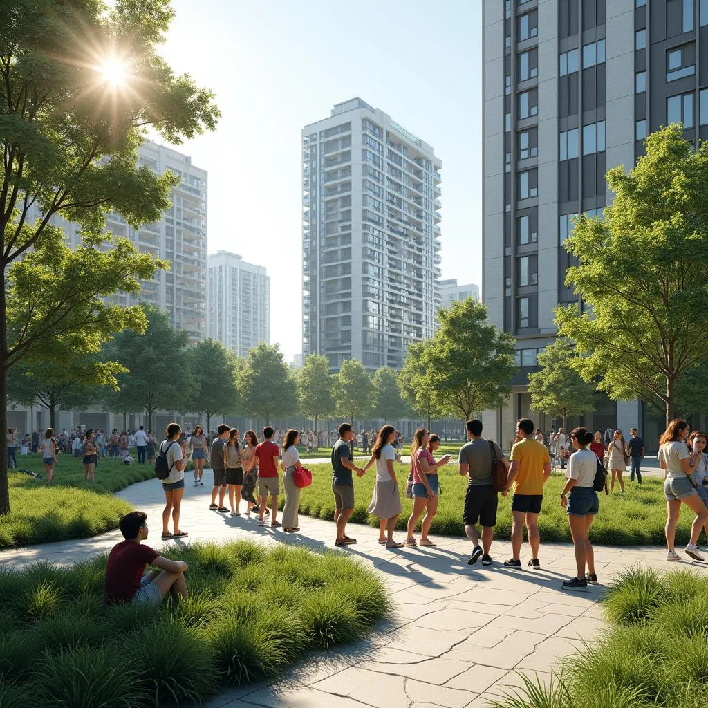 Urban planning fostering social cohesion