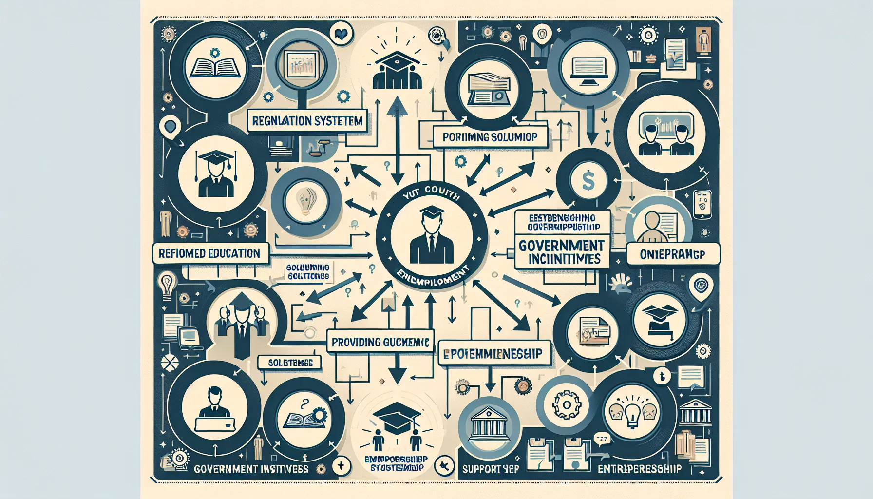 Youth unemployment solutions diagram