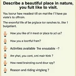 IELTS Speaking cue card about a beautiful place in nature