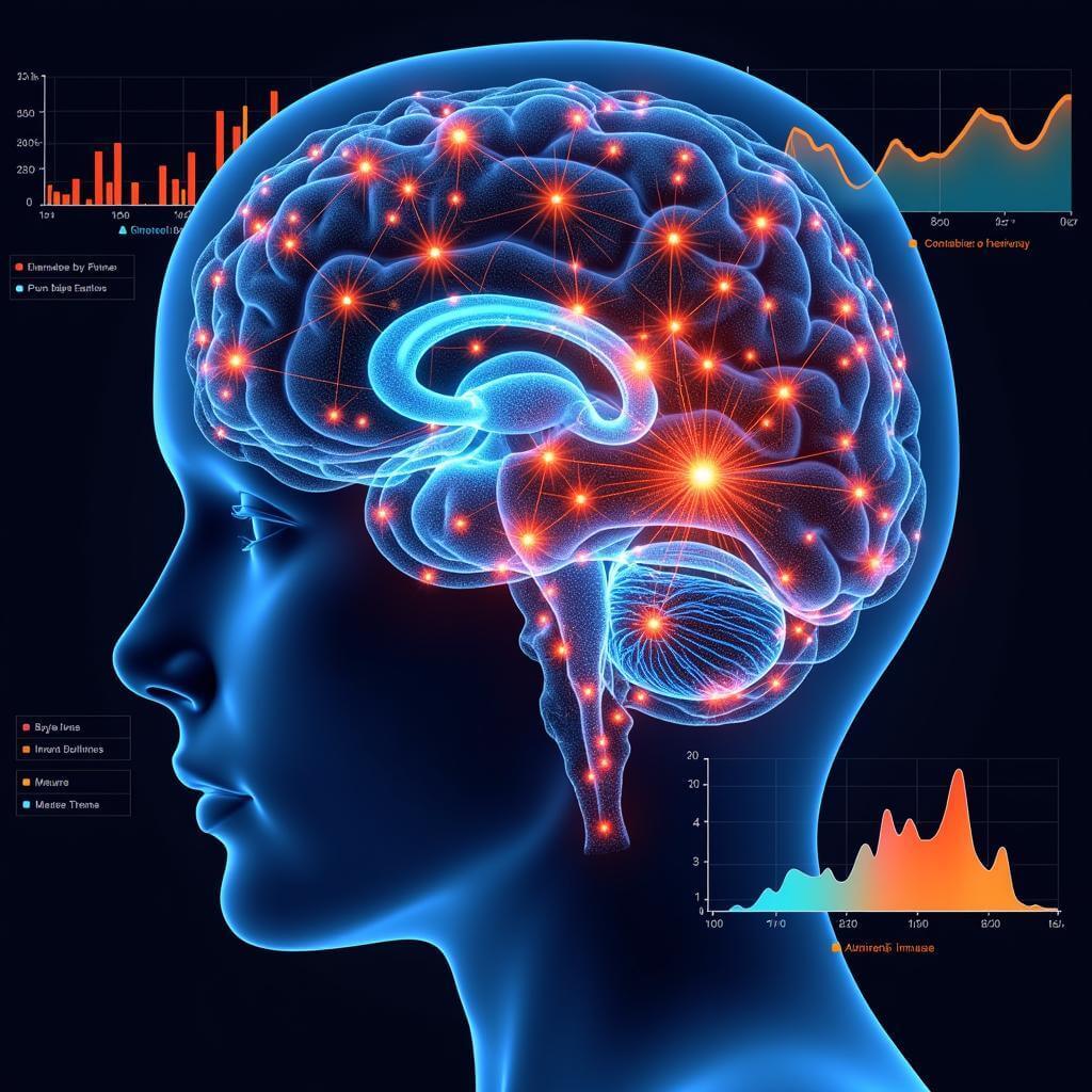 Brain scan showing increased activity during immersive learning
