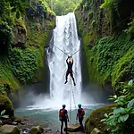 Canyoning adventure in Costa Rica with waterfall rappelling