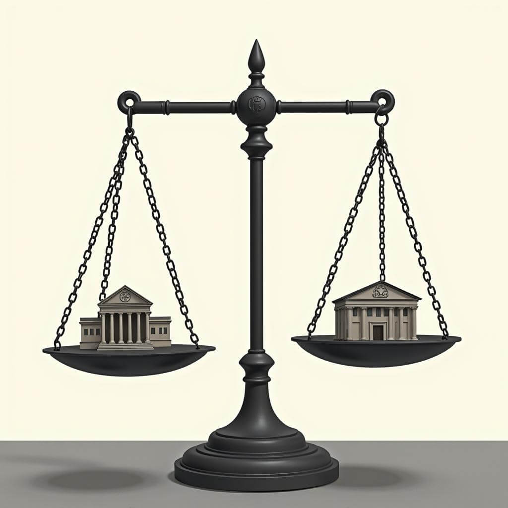 Central bank and market forces balance