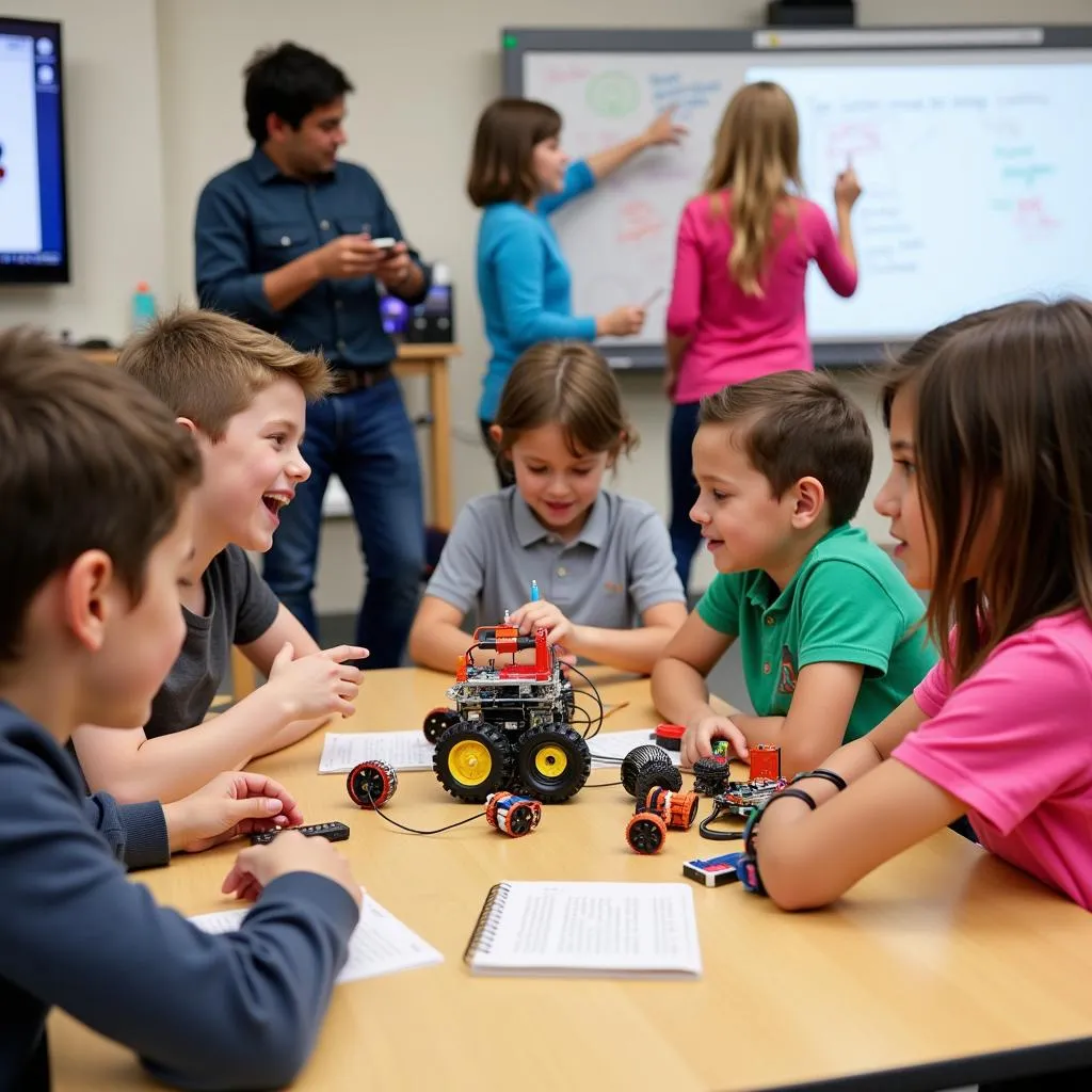 Children developing problem-solving skills in the digital age