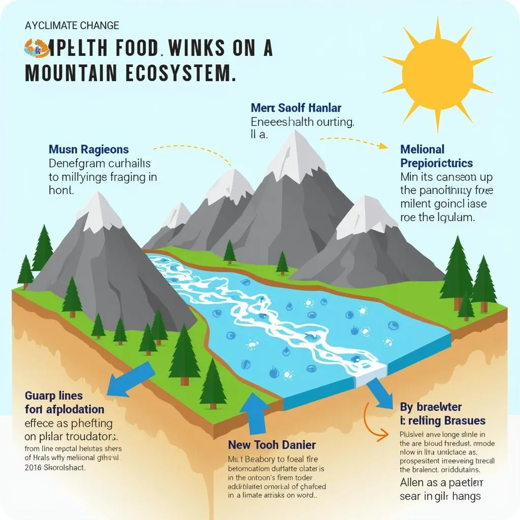Climate change effects on mountain ecosystem