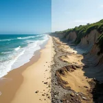 Coastal ecosystem transformation over time