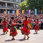 Traditional dance performance at a cultural festival