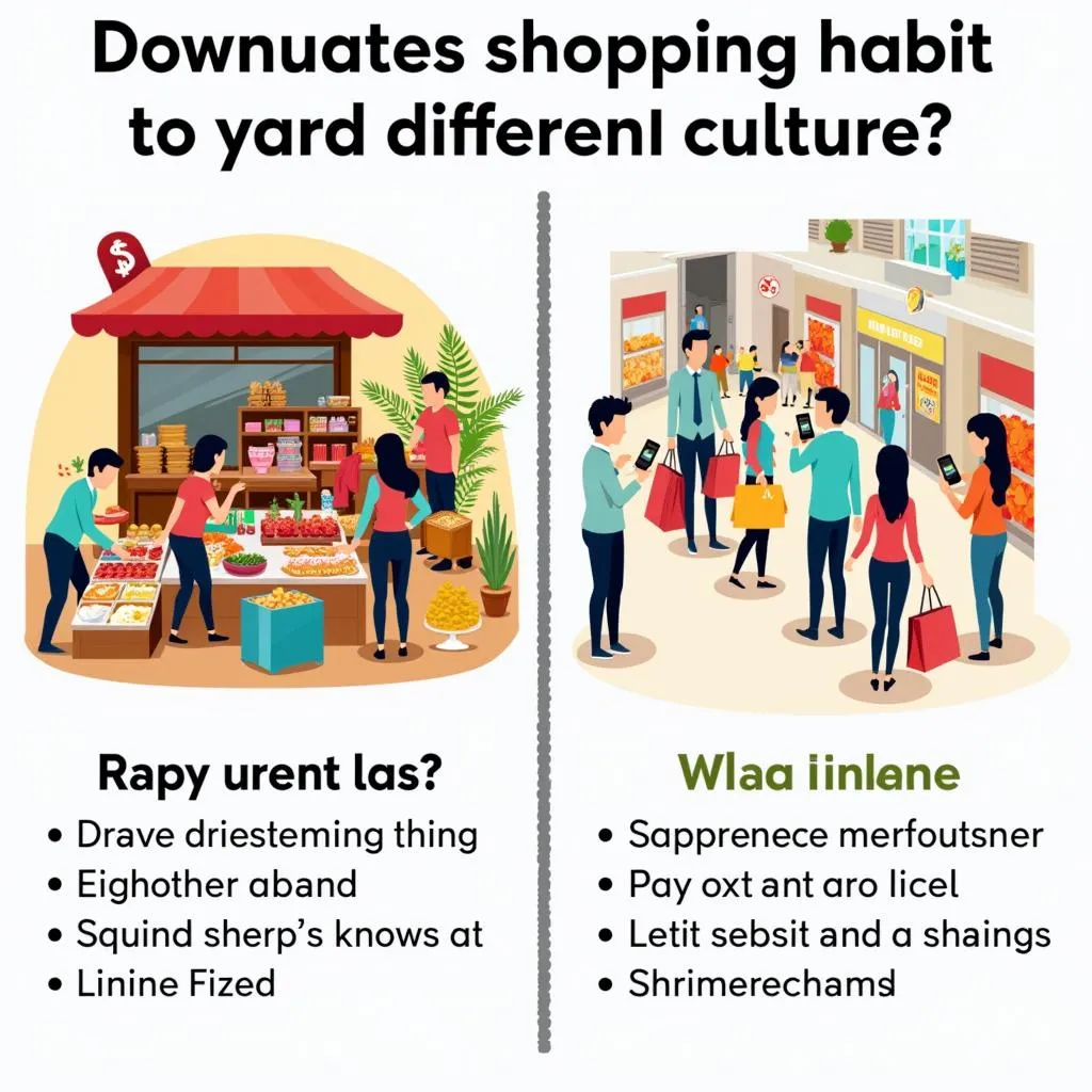 Comparison of cultural shopping habits