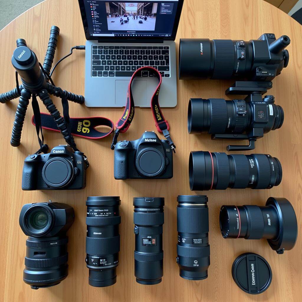 Modern wildlife photography equipment