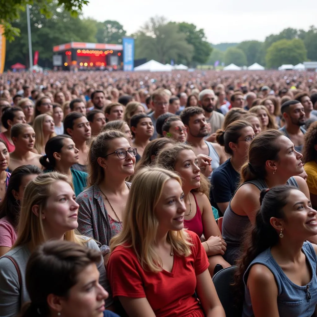 Diverse audience enjoying a cultural event