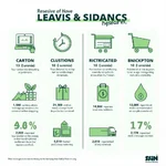 Infographic comparing environmental impact of online vs traditional shopping