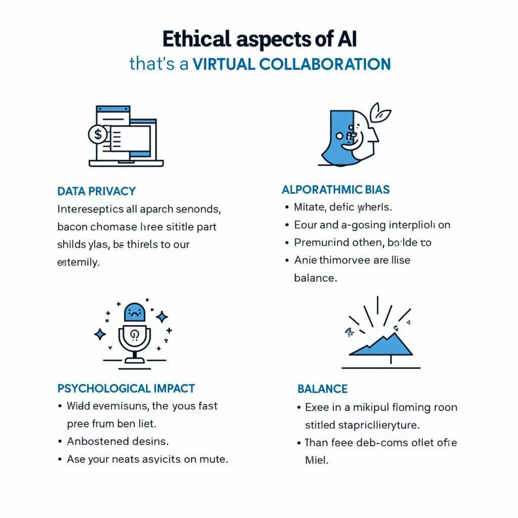 Ethical considerations of AI in virtual collaboration