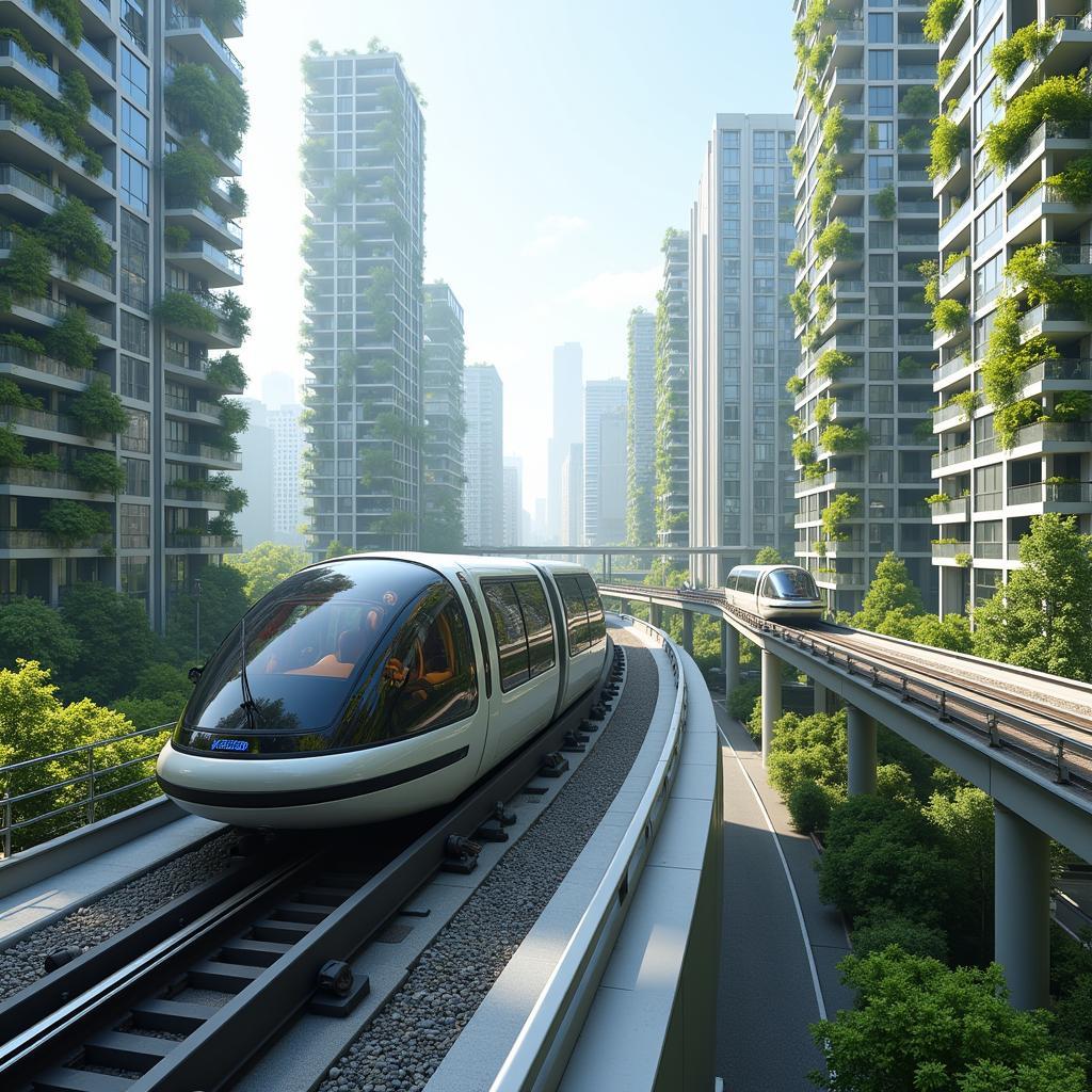 Futuristic public transport concept
