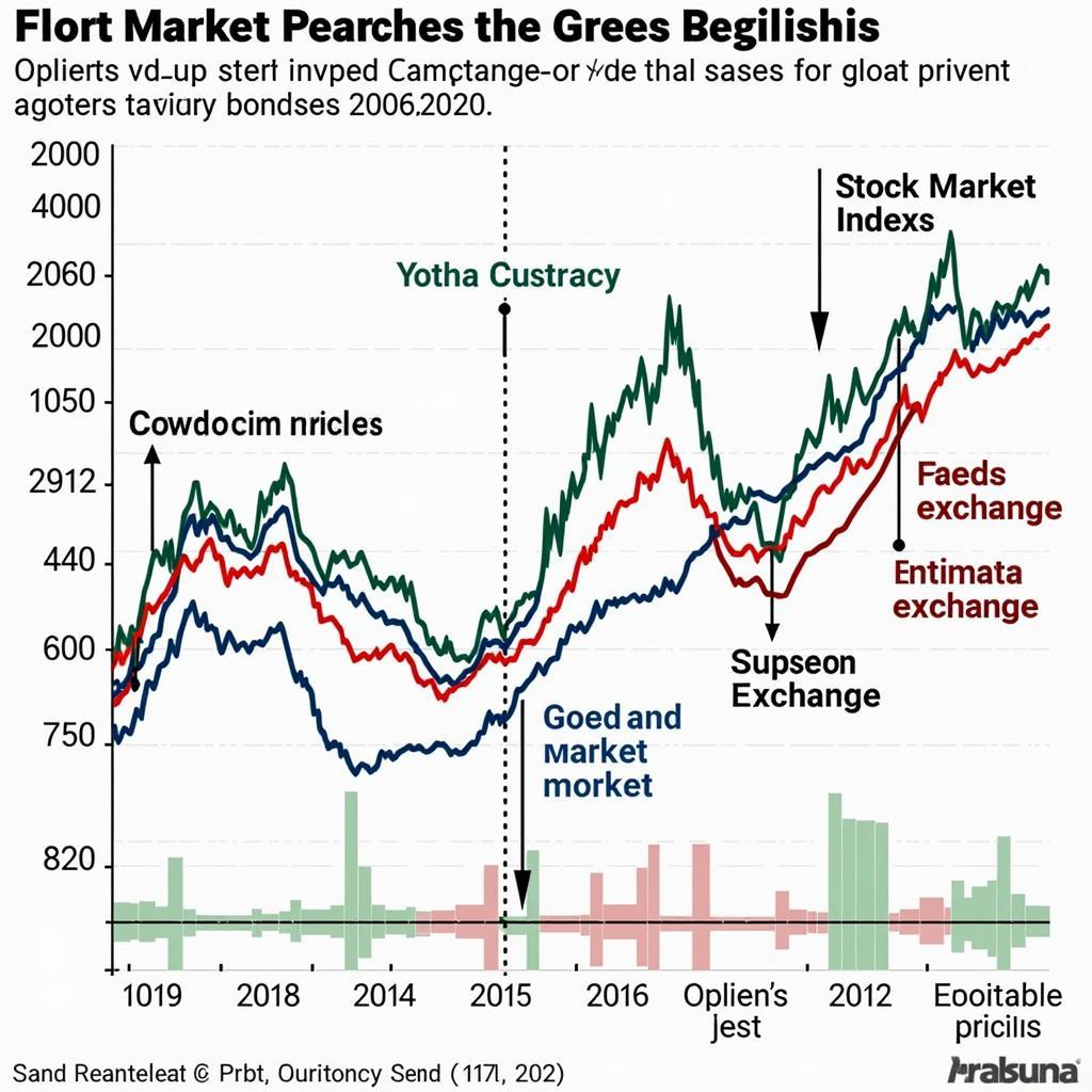 Visual representation of global financial market trends