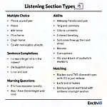 IELTS Listening Section 4 question types