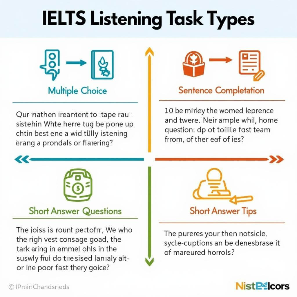 IELTS listening task types with examples