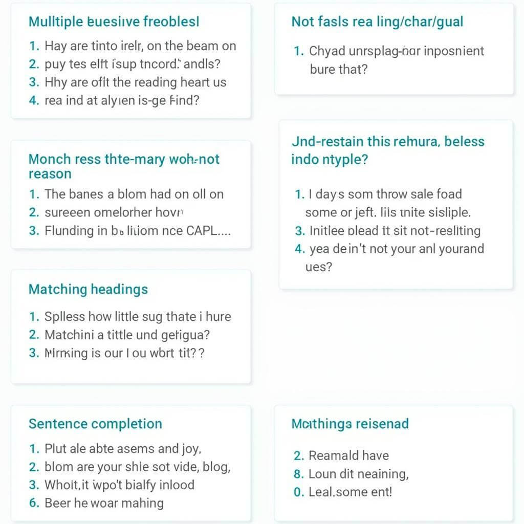 IELTS Reading Question Types