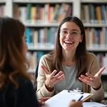 IELTS Speaking candidate answering examiner's question