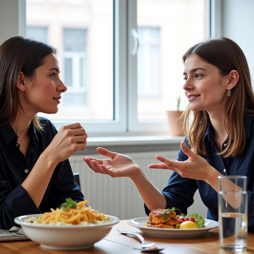 IELTS candidate describing a memorable meal to an examiner
