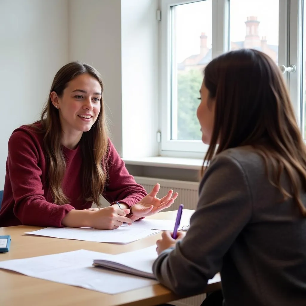 IELTS speaking practice session