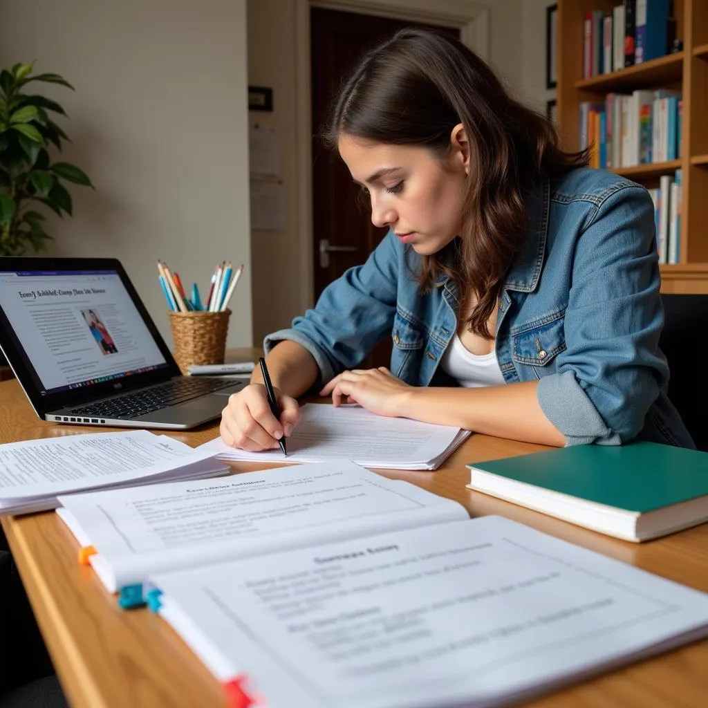 IELTS Writing Task 2 practice session