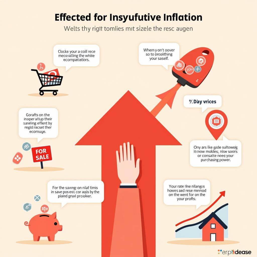 Visual representation of inflation effects on economy