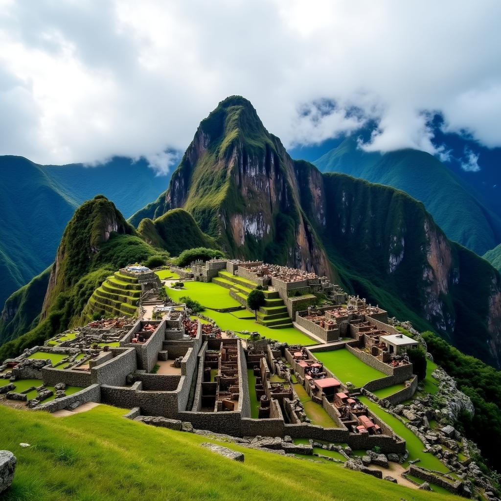 Machu Picchu, the ancient Incan city in Peru
