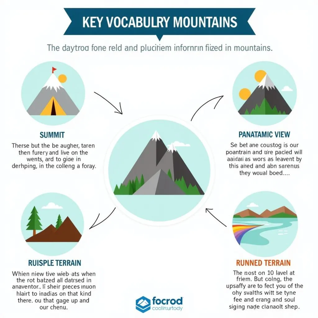 Mountain vocabulary infographic