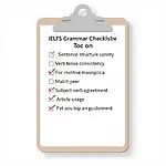 Peer Feedback Grammar Checklist for IELTS