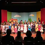 Children performing in primary school play