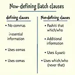 Relative Pronouns: Defining vs Non-defining Clauses