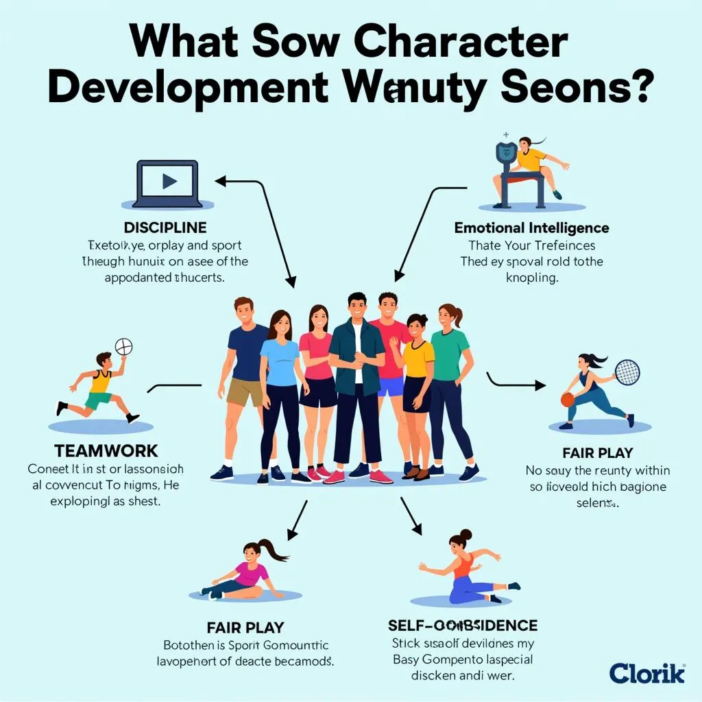Infographic on sports and character development
