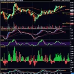 Stock market analysis chart showing trends and predictions