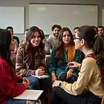 Student participating in international exchange program