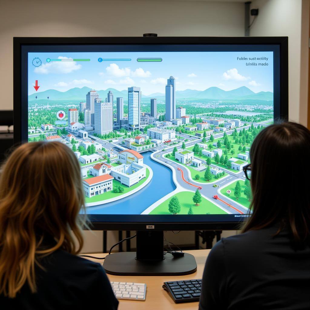 Interactive sustainability simulation in a digital workshop