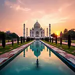The Taj Mahal in Agra, India - A Famous Building