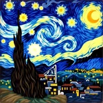 The Starry Night by Vincent van Gogh at MoMA