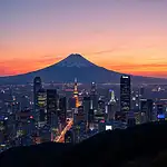 Tokyo skyline with Mount Fuji in background