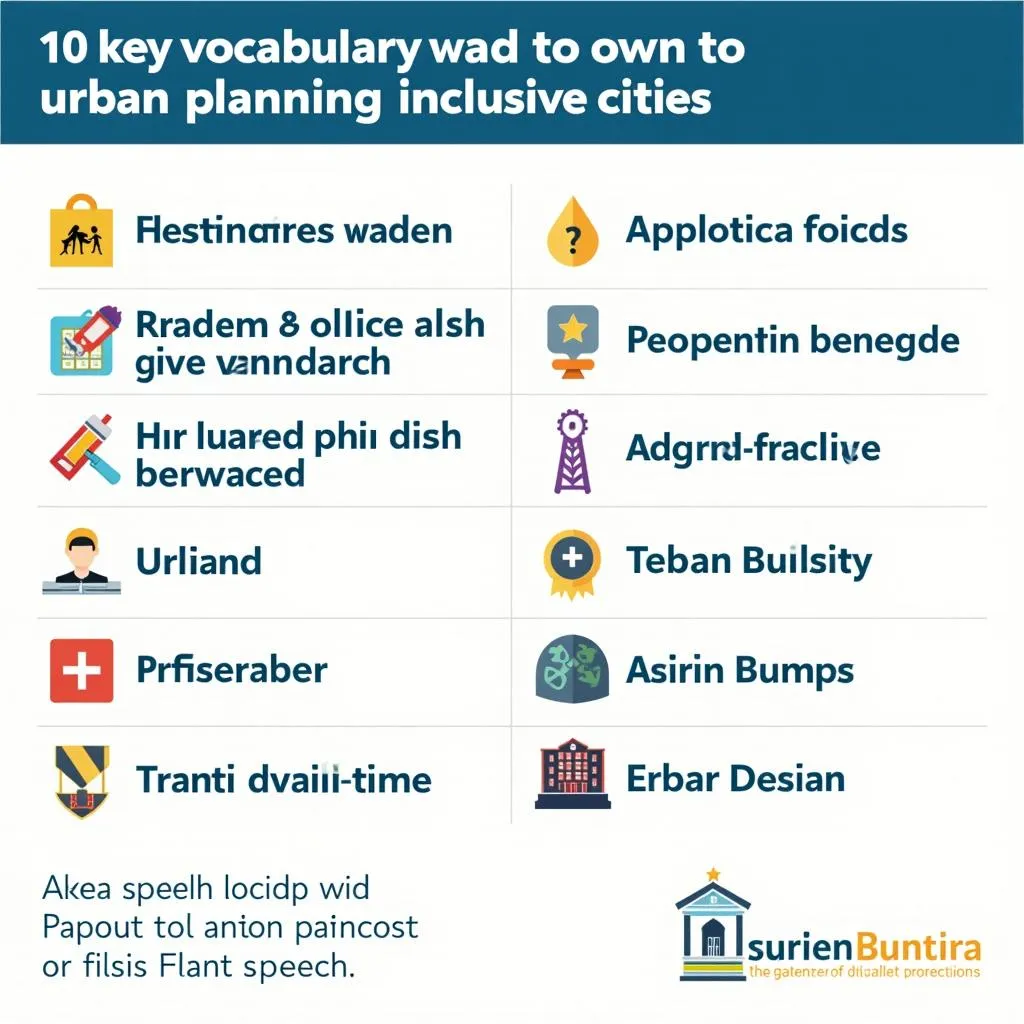 Key vocabulary for IELTS Writing Task 2 on urban planning and inclusive cities
