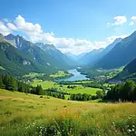 Valley and plain landscape for IELTS Speaking