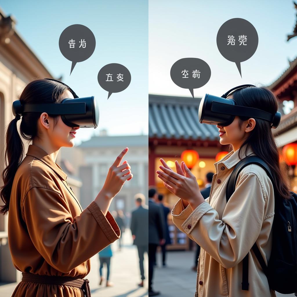 VR language exchange for global understanding
