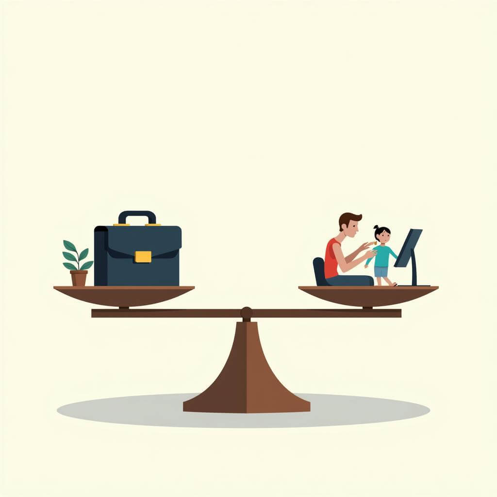 Visual representation of work-life balance concept
